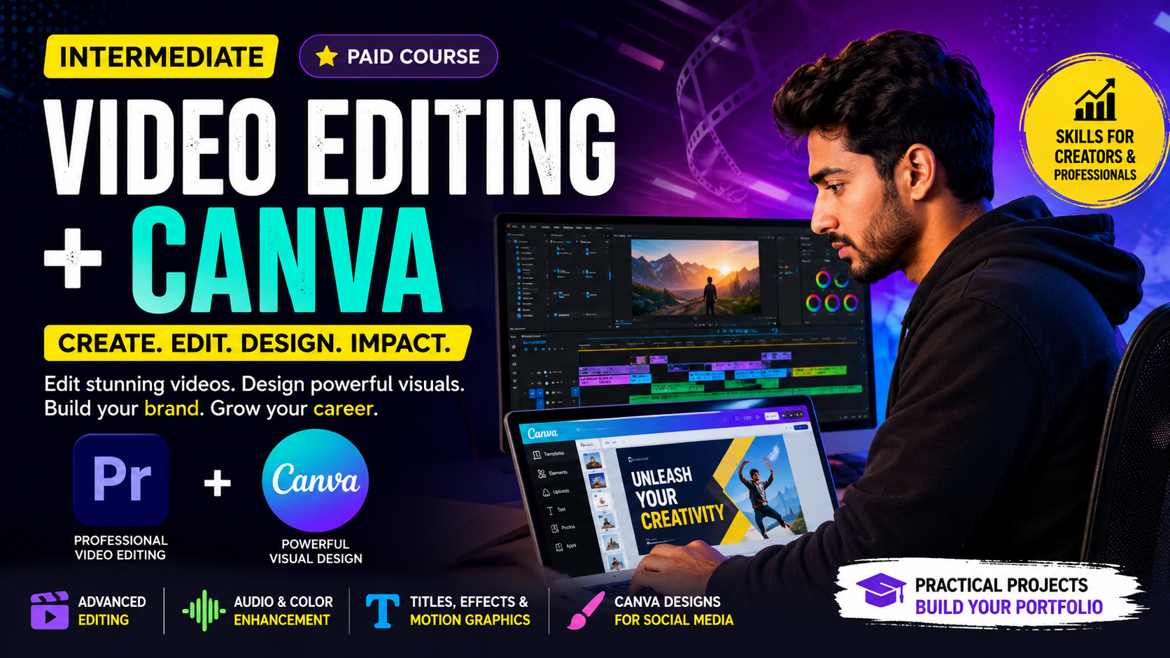 Video Editing + Canva Course